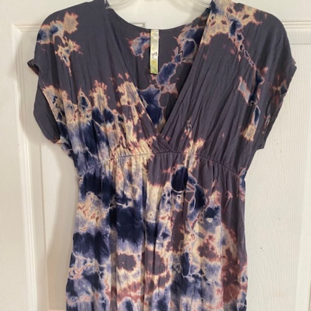 YAG Couture Dress/Cover Up Tie Dye Purple Womens Size S